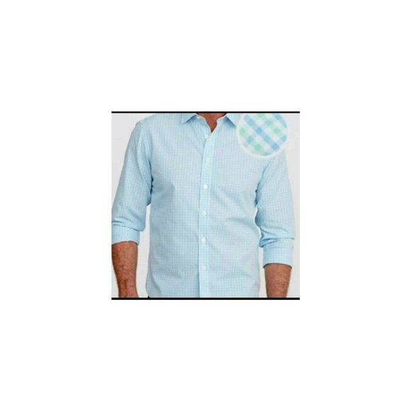 UNTUCKit Other - UNTUCKit Slim Fit Santero Long Sleeve Button Up Plaid Shirt Sz Large Green Blue